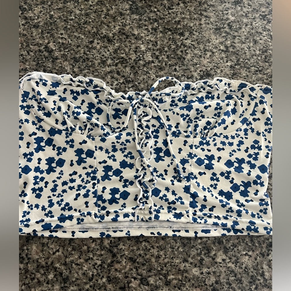 SHEIN flower tube top